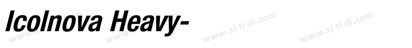 Icolnova Heavy字体转换